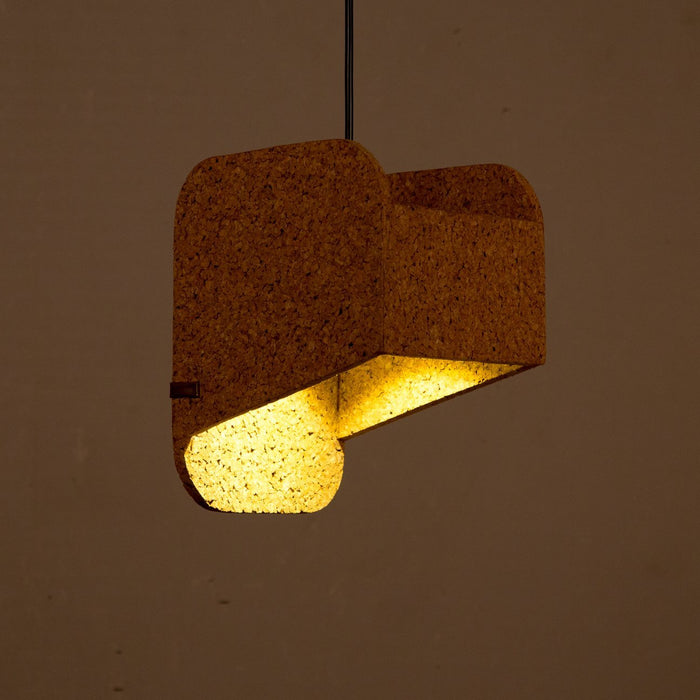 Jude Sliced Pendant Lamp (Light cork) Oorjaa