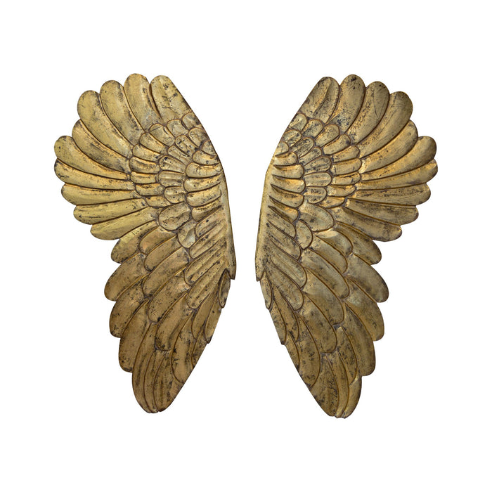 Grey Gold Wings (Wall Decor)