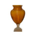 Glass Vase Amber Textured Urn
