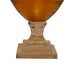 Glass Vase Amber Textured Urn KVHC