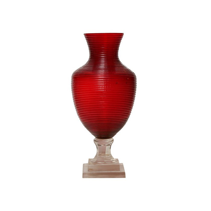 Glass Vase Red Bowl