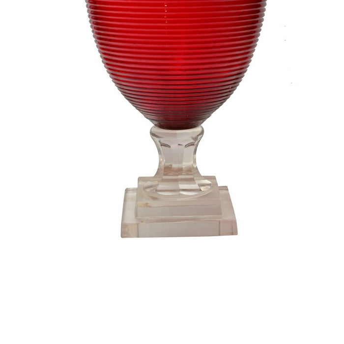 Glass Vase Red Bowl KVHC