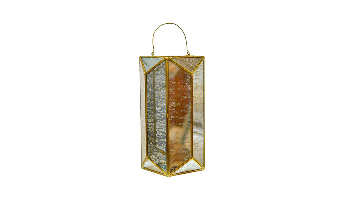 Geometric metal glass Lantern MAMP