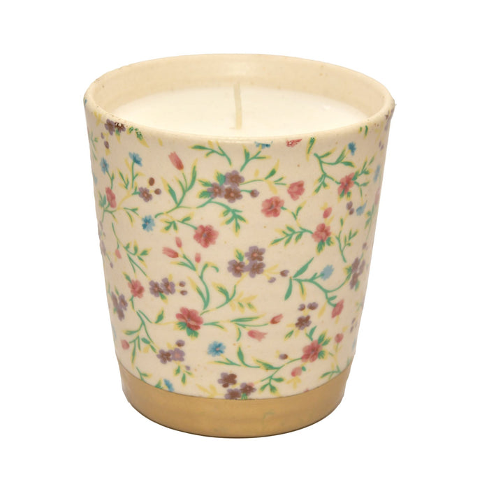 Floral Decal white-Lavender & Tonka Candle PALC