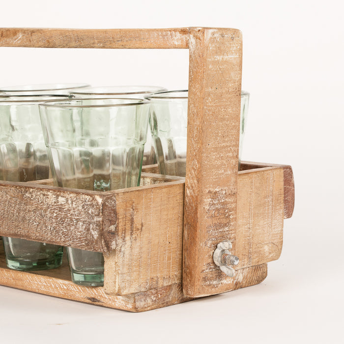 Chai Glasses & Wooden Crate DAEP