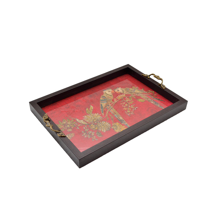 Parrot Tray - Maroon (Large)