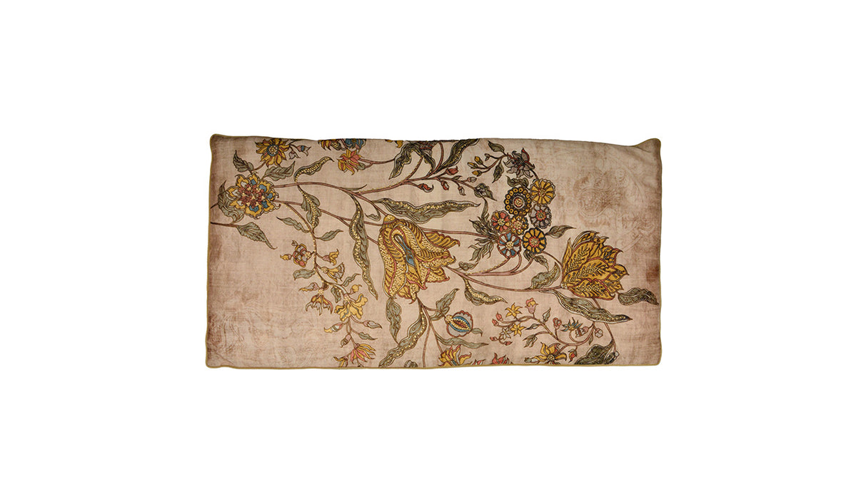 Chintz Cushion Cover with filler - Off White and Yellow SAPC