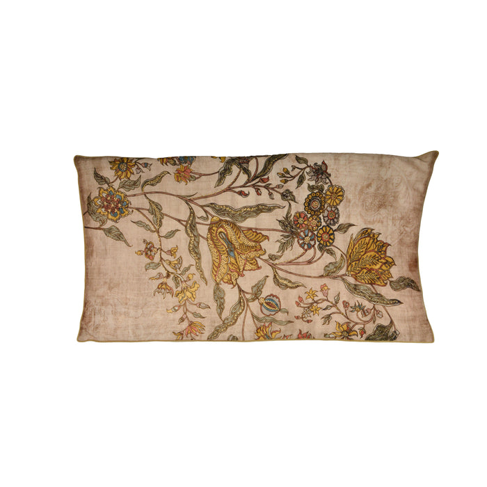 Chintz Cushion Cover with filler - Off White and Yellow SAPC