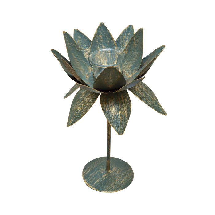 Blooming Lotus Tea lite stand Grey - Large