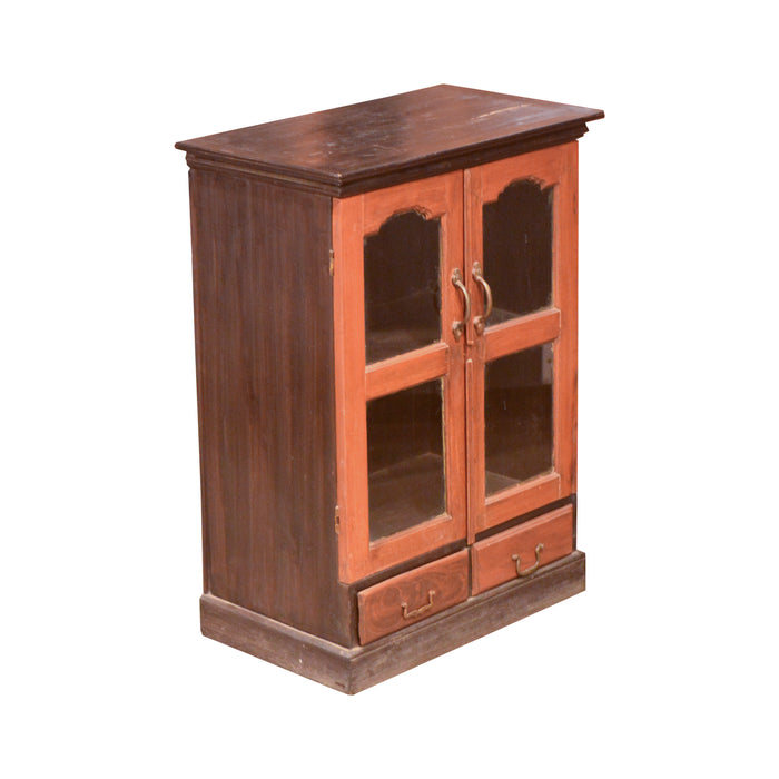 Wooden Glass Teak wood Cabinet