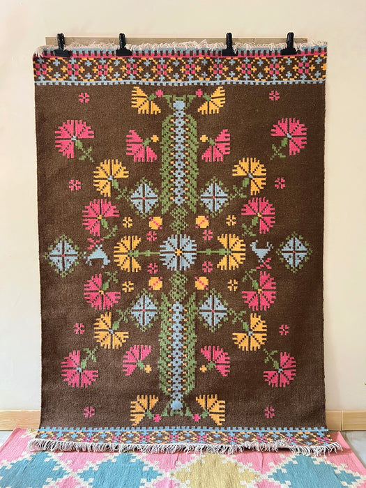 Tree of Life Multicolor Wool Rug
