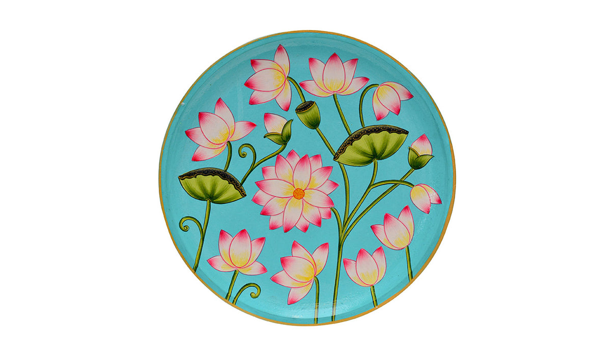 Teal Lotus Swamp Decorative Plate TRVP