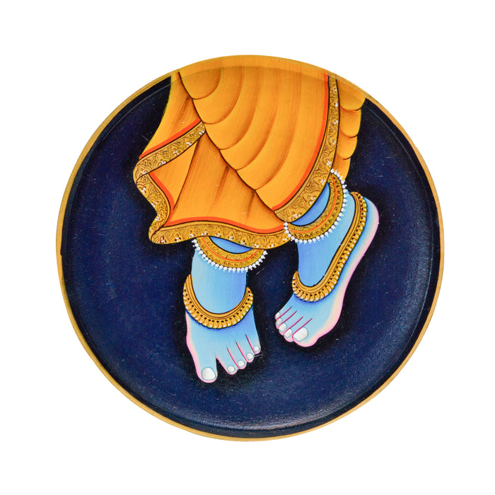 Radha-Krishna Feet Decorative Plate (Set of 2) TRVP