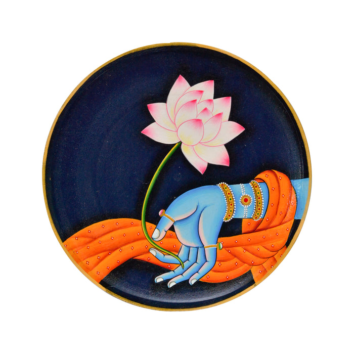 Radha-Krishna Hands Decorative Plate (Set of 2) TRVP