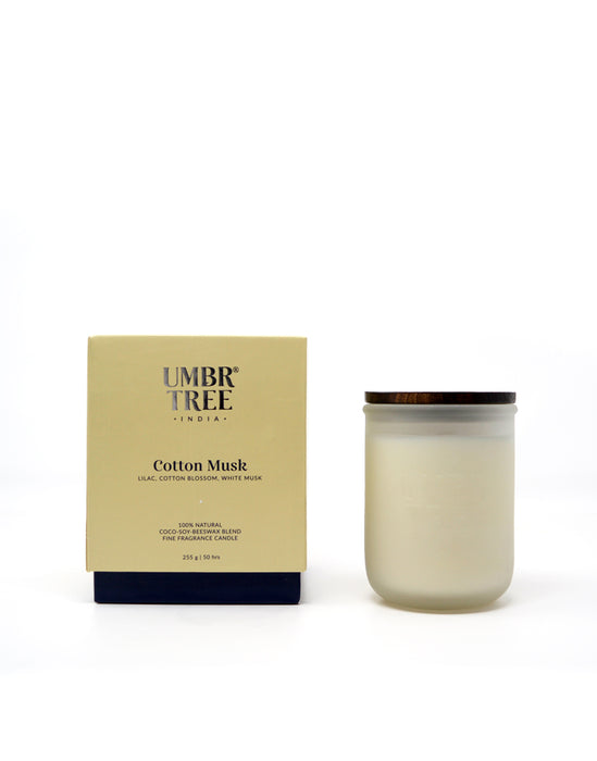 Cotton Musk Fragrance  Candle- Glass Jar UTRC