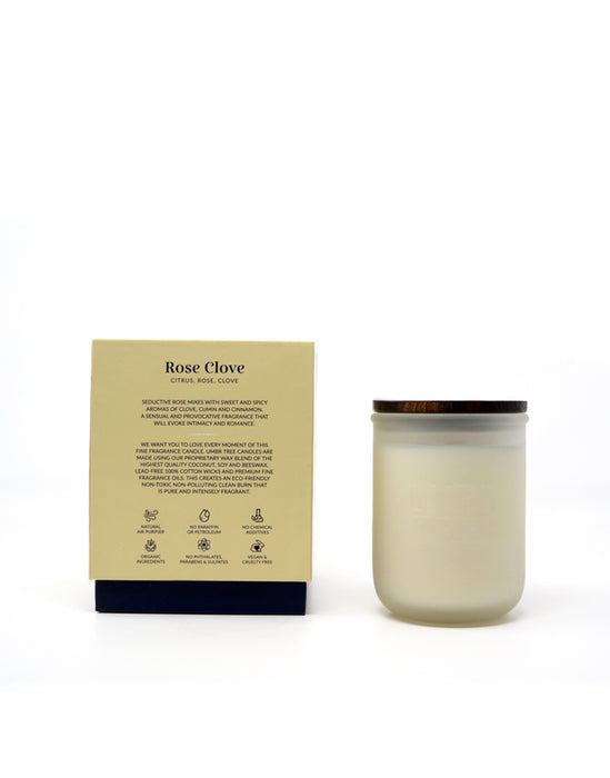 Rose Clove Fragrance Candle- Glass Jar UTRC