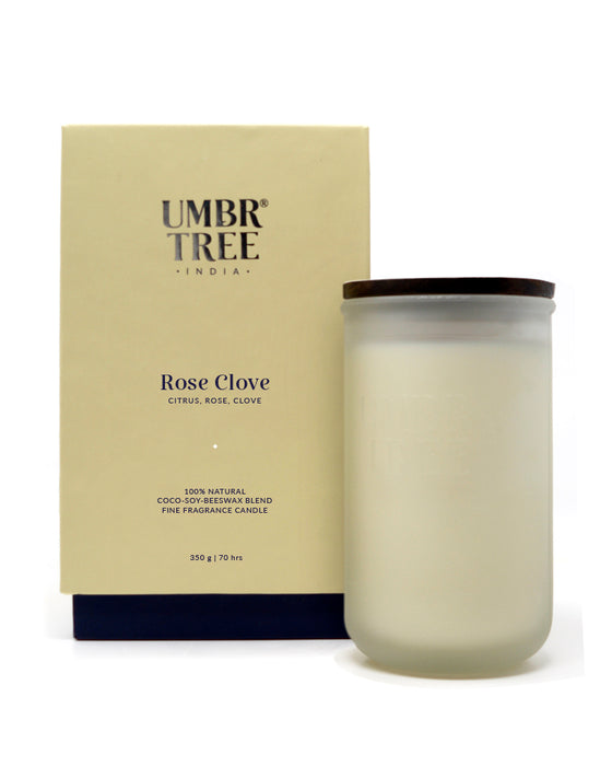 Rose Clove Fragrance Candle - Glass Jar (large) UTRC