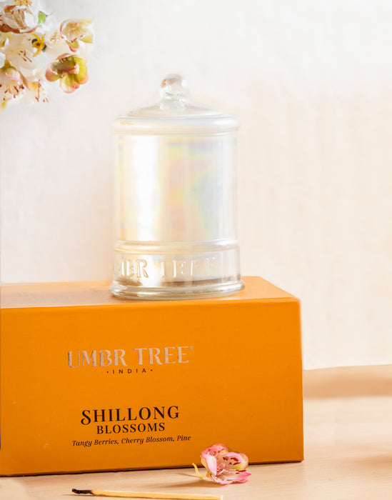 Shillong Blossoms Fragrance Candle-Glass Jar (Medium)