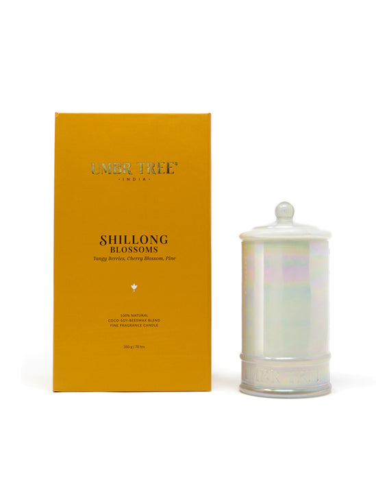 Shillong Blossoms Fragrance Candle- Glass Jar (Large) UTRC