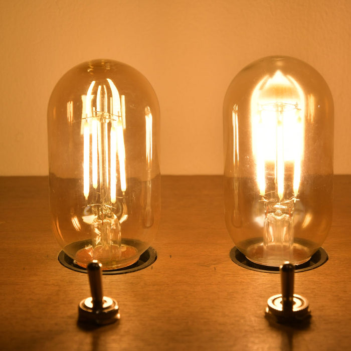 Oval Amber LED Filament Bulb - Set of 2